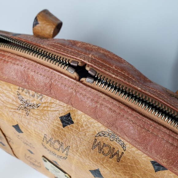 Rare Style! AUTHENTIC VINTAGE MCM MUNCHEN VISETOS COGNAC SHOULBER BAG - Picture 13 of 16